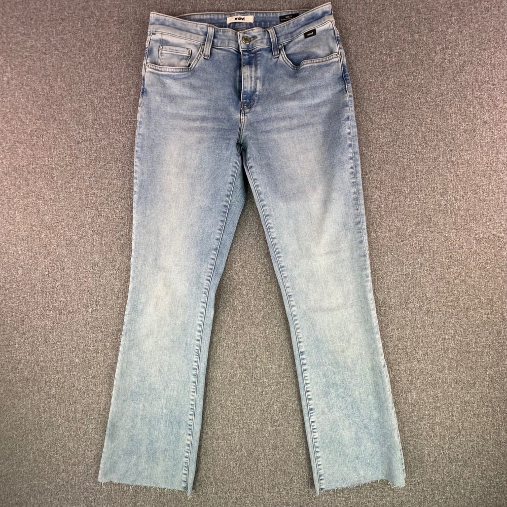 Mavi Jeans Womens 29 Molly Light Blue Raw Hem Mid-Rise Classic Bootcut